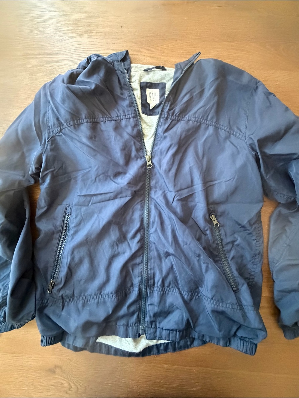 GAP Kids Navy Blue Hooded Jacket — XXL